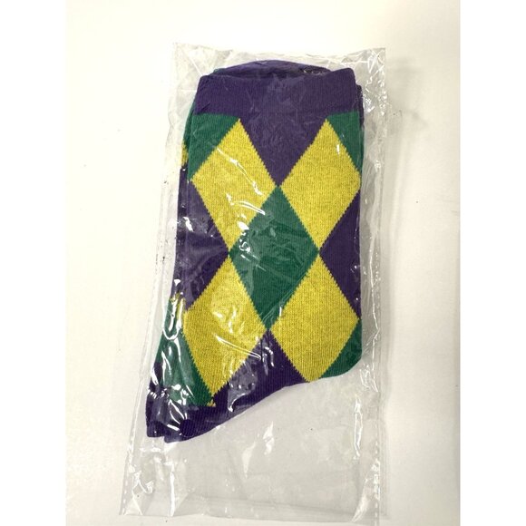 NWT 5 Pairs of Mardi Gras Socks One Size Fits Most - Picture 3 of 7